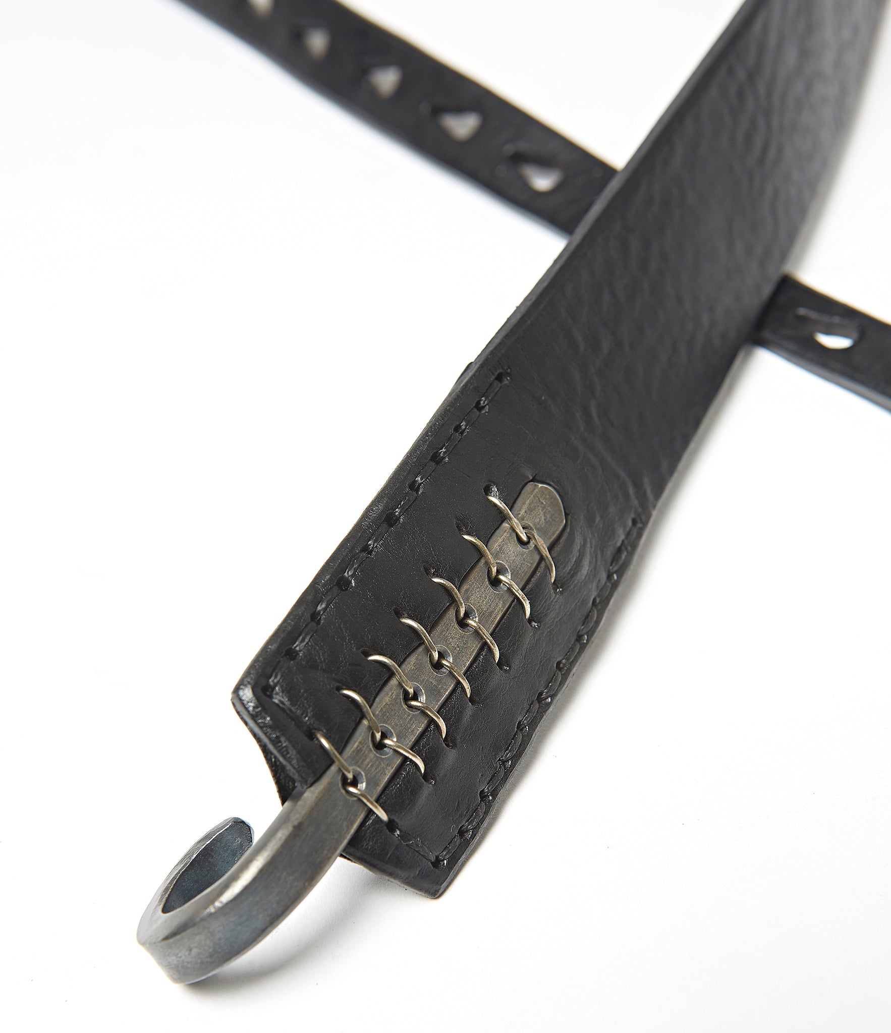 Multihole Hook Leather Belt