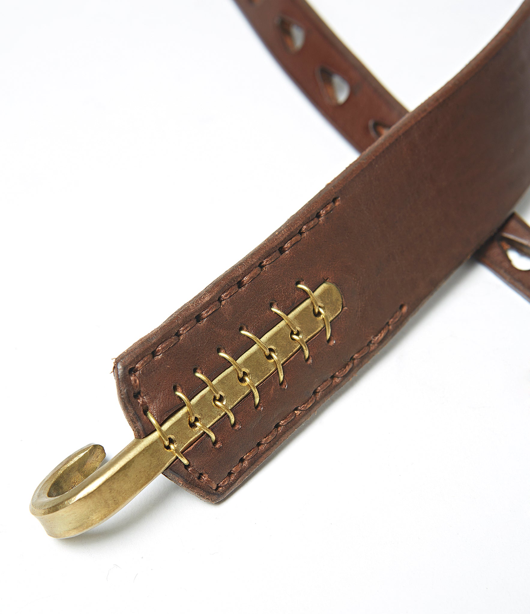 Multihole Hook Leather Belt