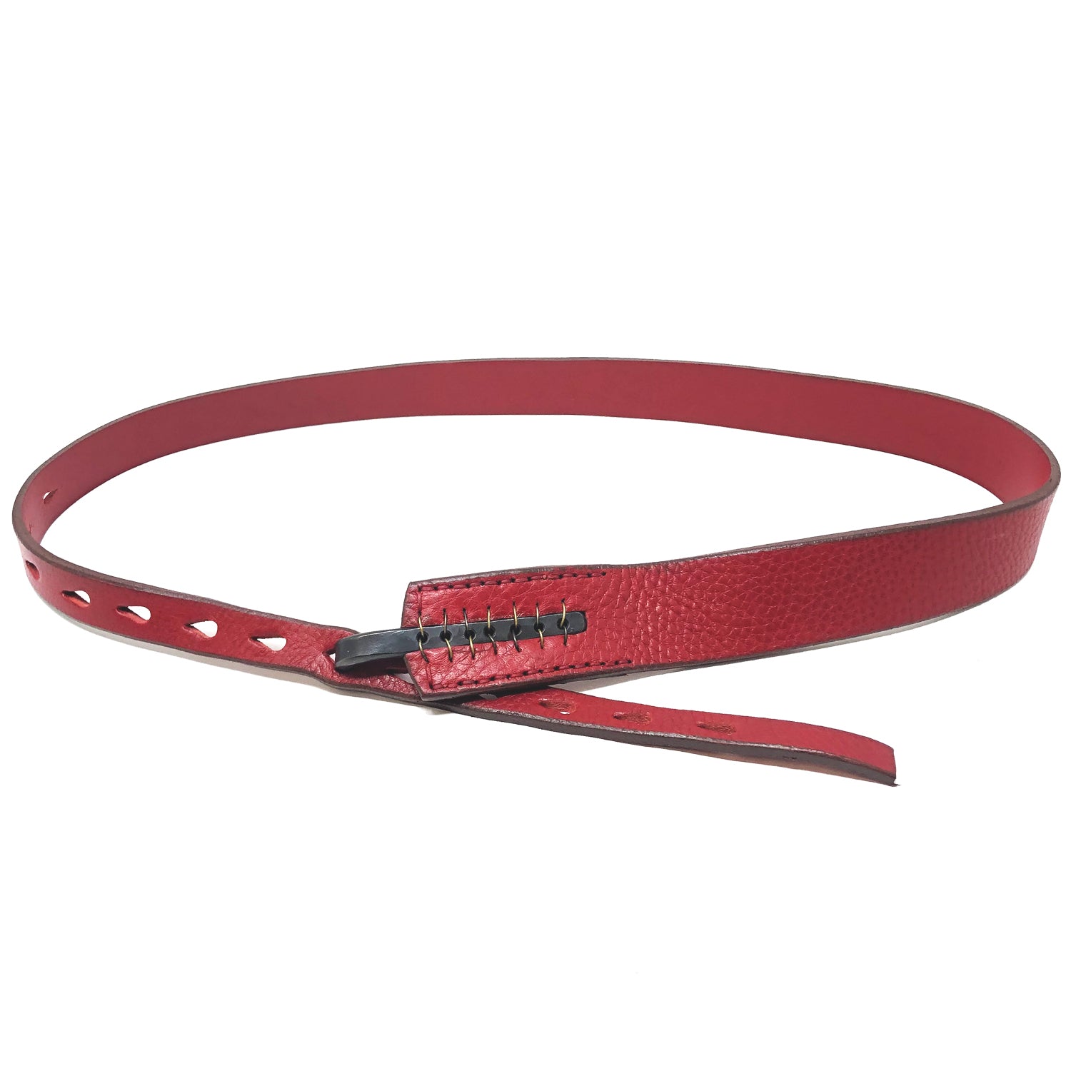 Multihole Hook Leather Belt