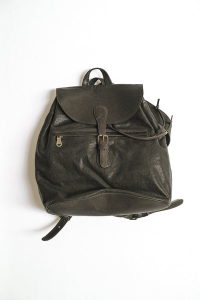 distressed black leather backpack Milano Leather Backpack – Johnny Farah