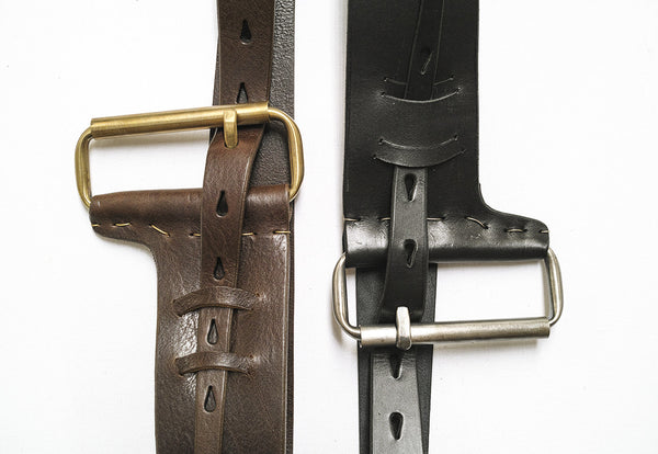 Johnny Farah brown belt with silver buckle Puebla Leather Belt – Johnny Farah main image 2