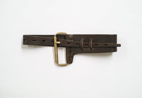 Johnny Farah brown belt with silver buckle Johnny Farah Puebla Belt – Pachute main image 4